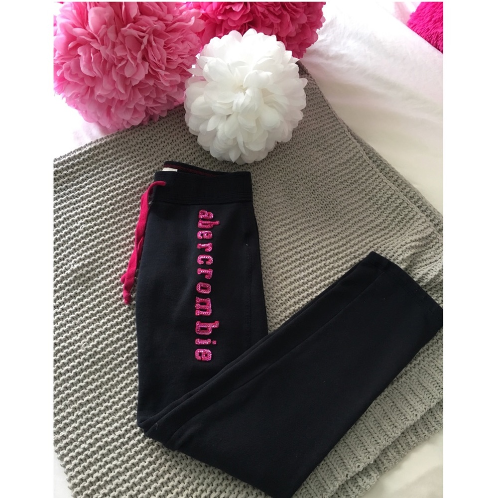 Abercrombie Kids Black & Pink Sweatpants